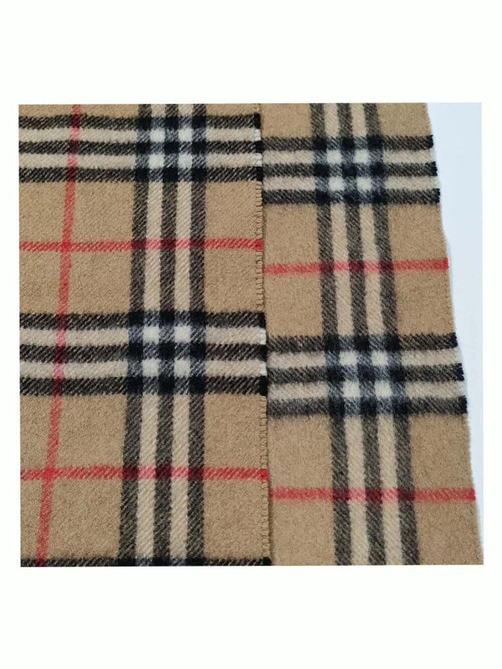 Authentic Burberry Classic Check Cashmere Scarf Beige - Picture 5 of 10